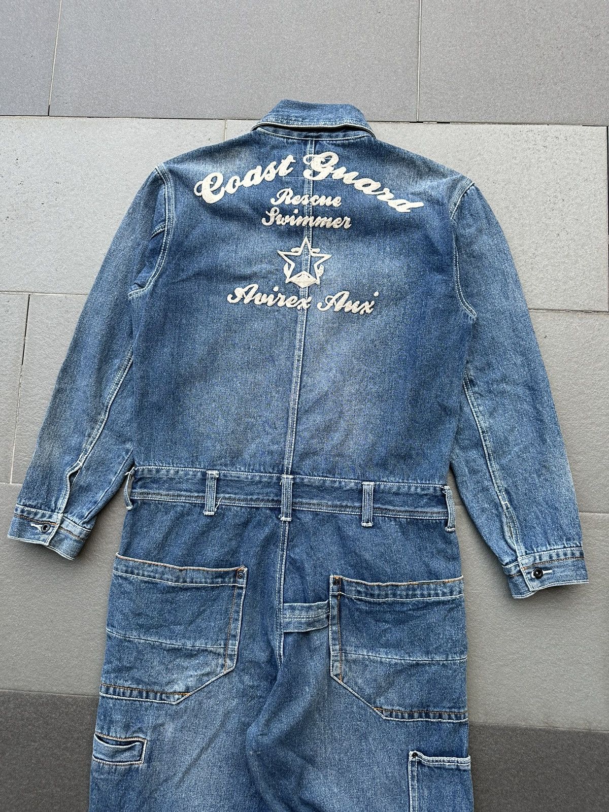 Avirex 2000s Avirex Coast Guard Denim Coveralls Size US 32 / EU 48 - 3 Thumbnail