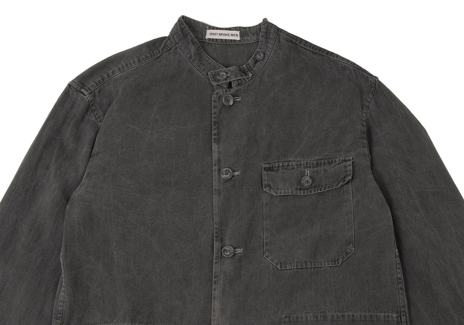 Issey Miyake Band Collar Duck Work Jacket in Charcoal L Size US L / EU 52-54 / 3 - 2 Thumbnail