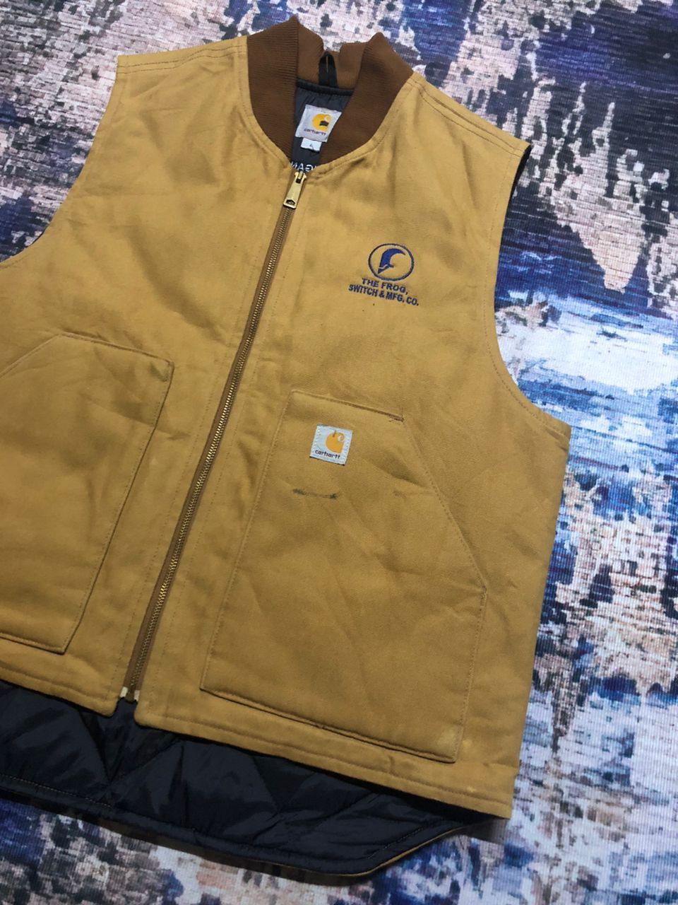 Carhartt Carhartt Brown The Frog Switch & Mfg.Co Vest Quilted lining Size US L / EU 52-54 / 3 - 6 Thumbnail