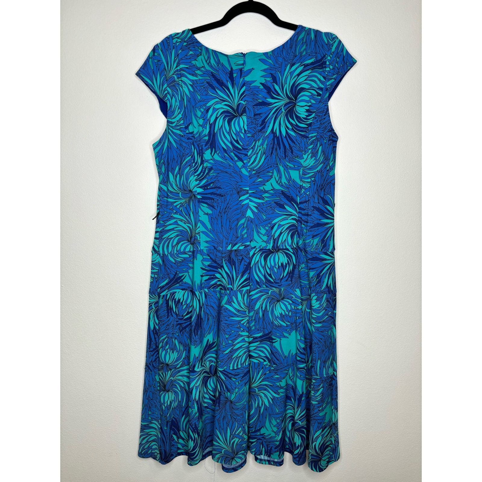 Anne Klein Anne Klein blue tropical midi dress ￼ Size XXL / US 16-18 / IT 52-54 - 4 Thumbnail