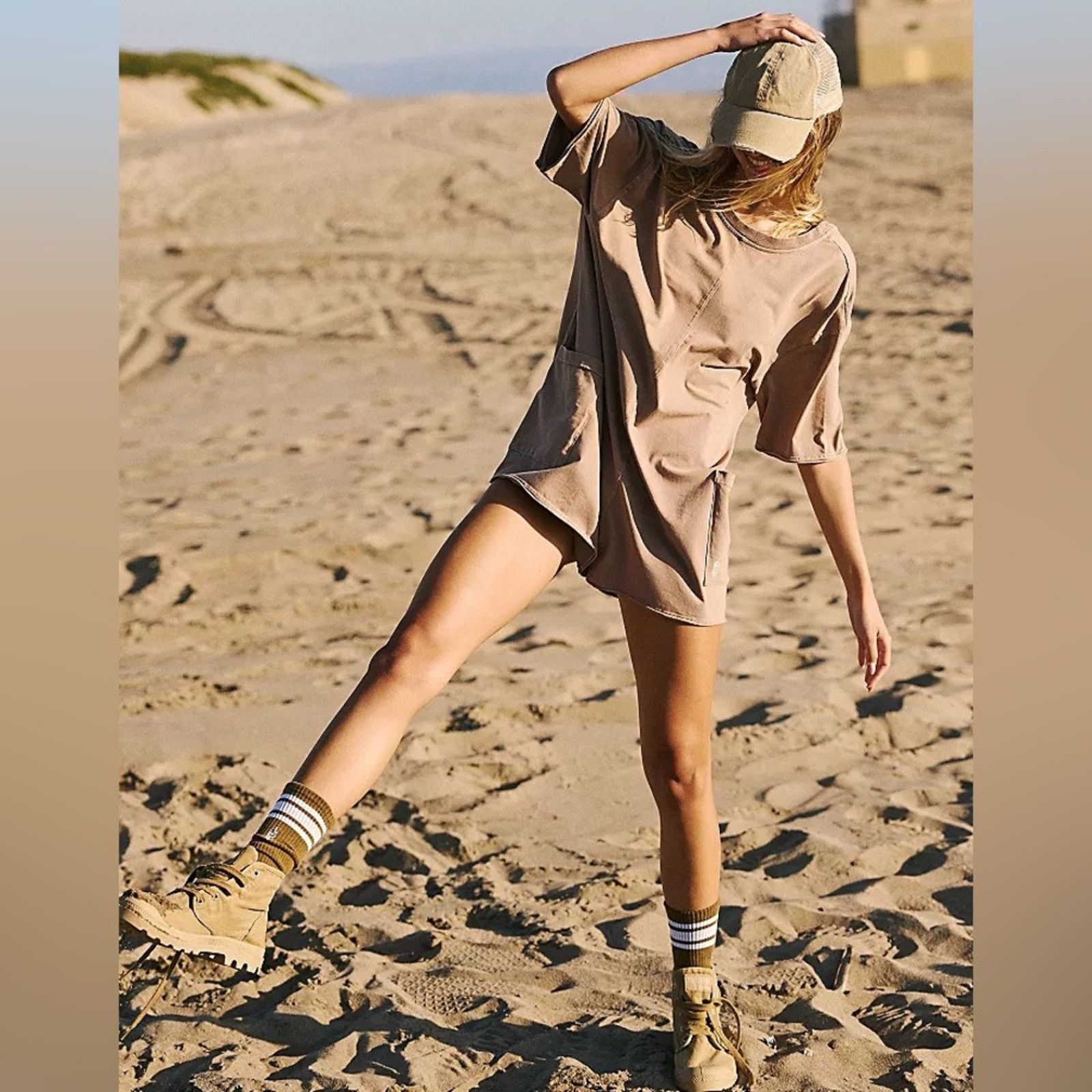 Free People NEW! $60 FREE PEOPLE Movement XS HOT SHOT TEE ROMPER Shorts Size 26" / US 2 / IT 38 - 2 Thumbnail