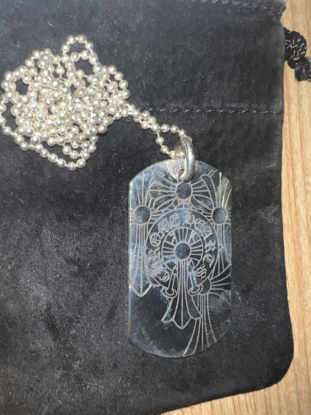 Chrome Hearts Triple Cross Cemetery God Bless The World Tag