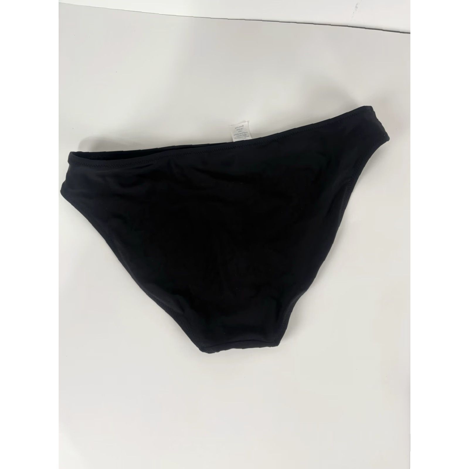 Vintage Aerie Bikini Bottoms Womens M Black UPF 50 Solid Hand Wash Only Lightweight Lined Stretch Logo Classic Beach Hipster Size 32" / US 10 / IT 46 - 2 Thumbnail