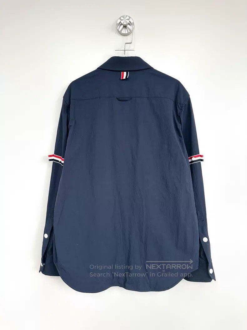 Thom Browne Thom Browne Dark Blue Color-Striped Long-Sleeve Logo Jacke Size US XS / EU 42 / 0 - 2 Thumbnail