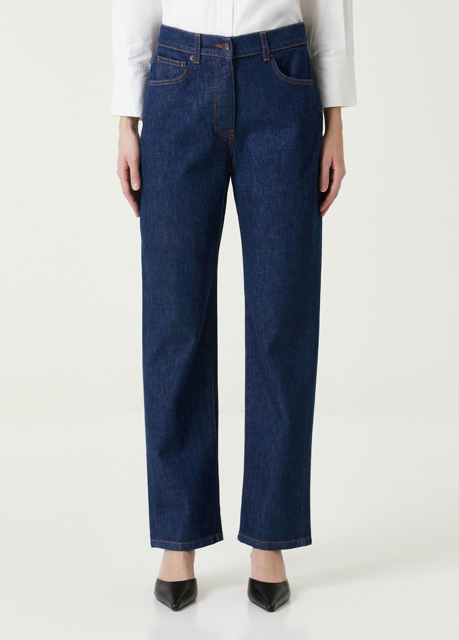The Row THE ROW Borjis blue high waist straight leg jeans 4 Size 27" / US 4 / IT 40 - 1 Thumbnail