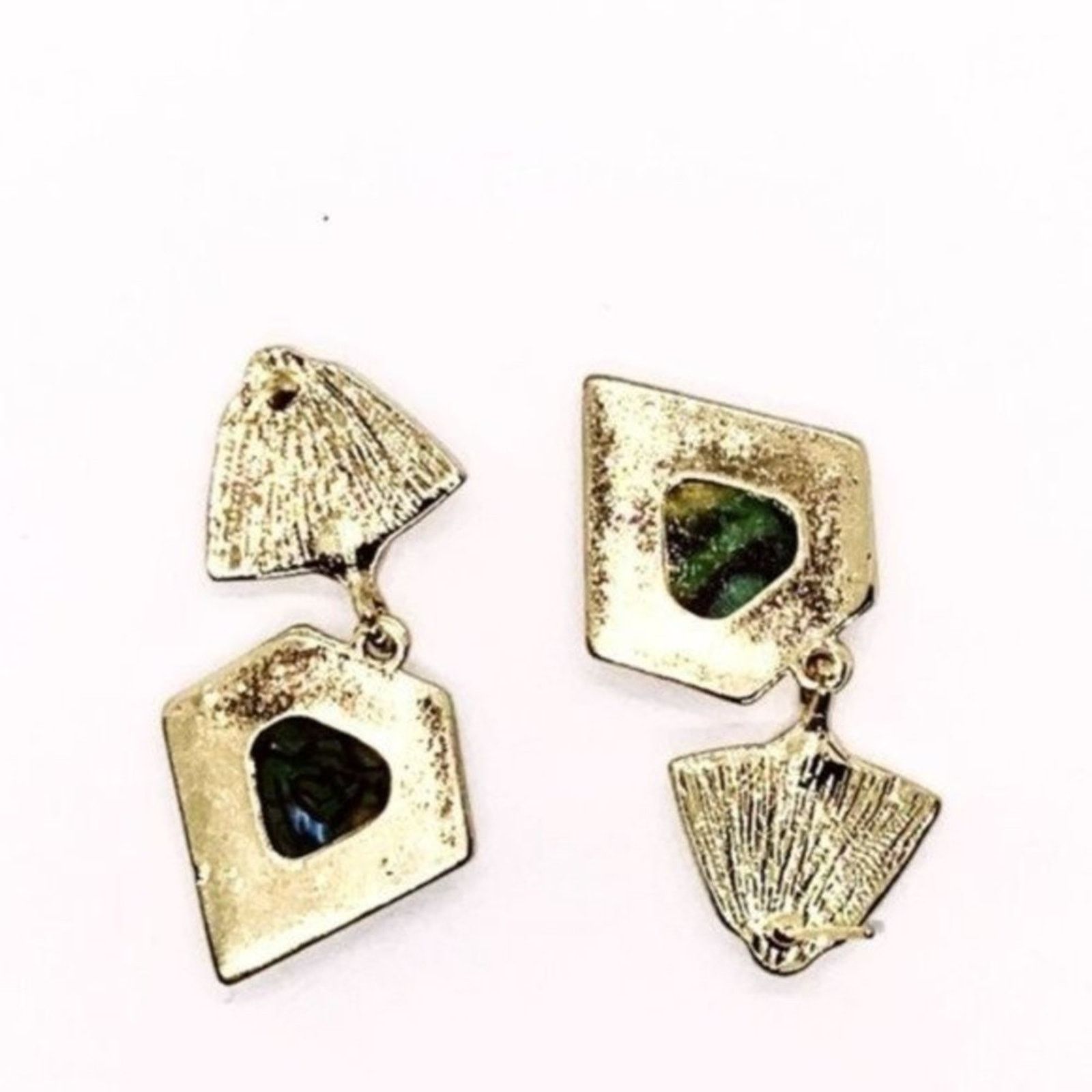 Other NWT Gold-Tone Crystal Abalone Colored Dangle Earrings Size ONE SIZE - 7 Thumbnail