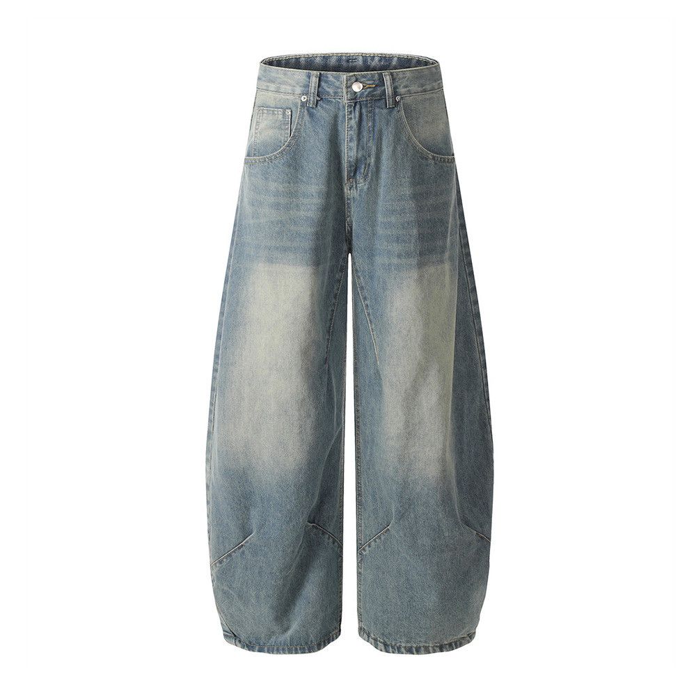 Vintage Punk men's gradient wash vintage distressed scimitar jeans Size US 32 / EU 48 - 1 Thumbnail