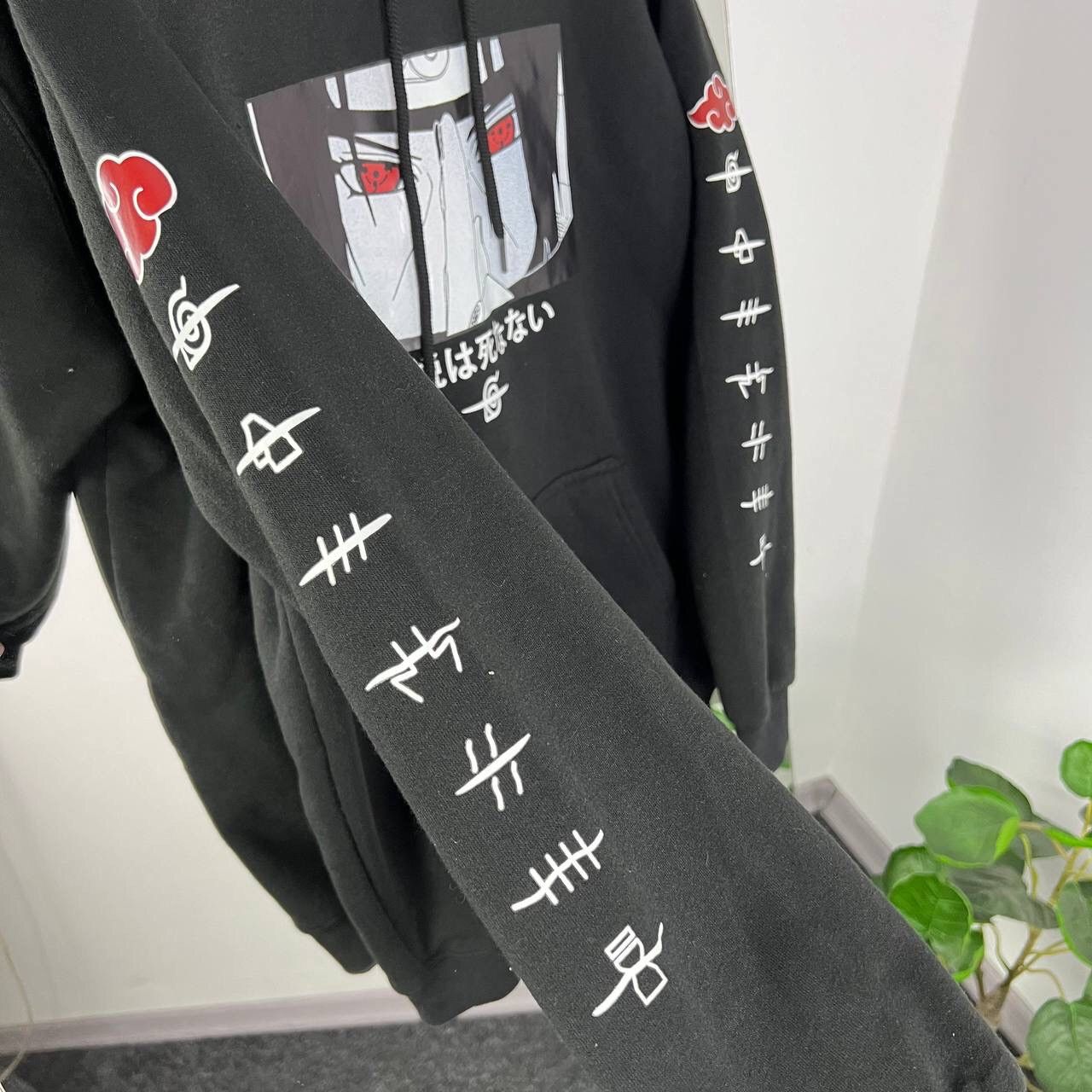 Anime Naruto Saske Akatsuki Anime Y2k Hoodie Black Art Size US M / EU 48-50 / 2 - 5 Thumbnail