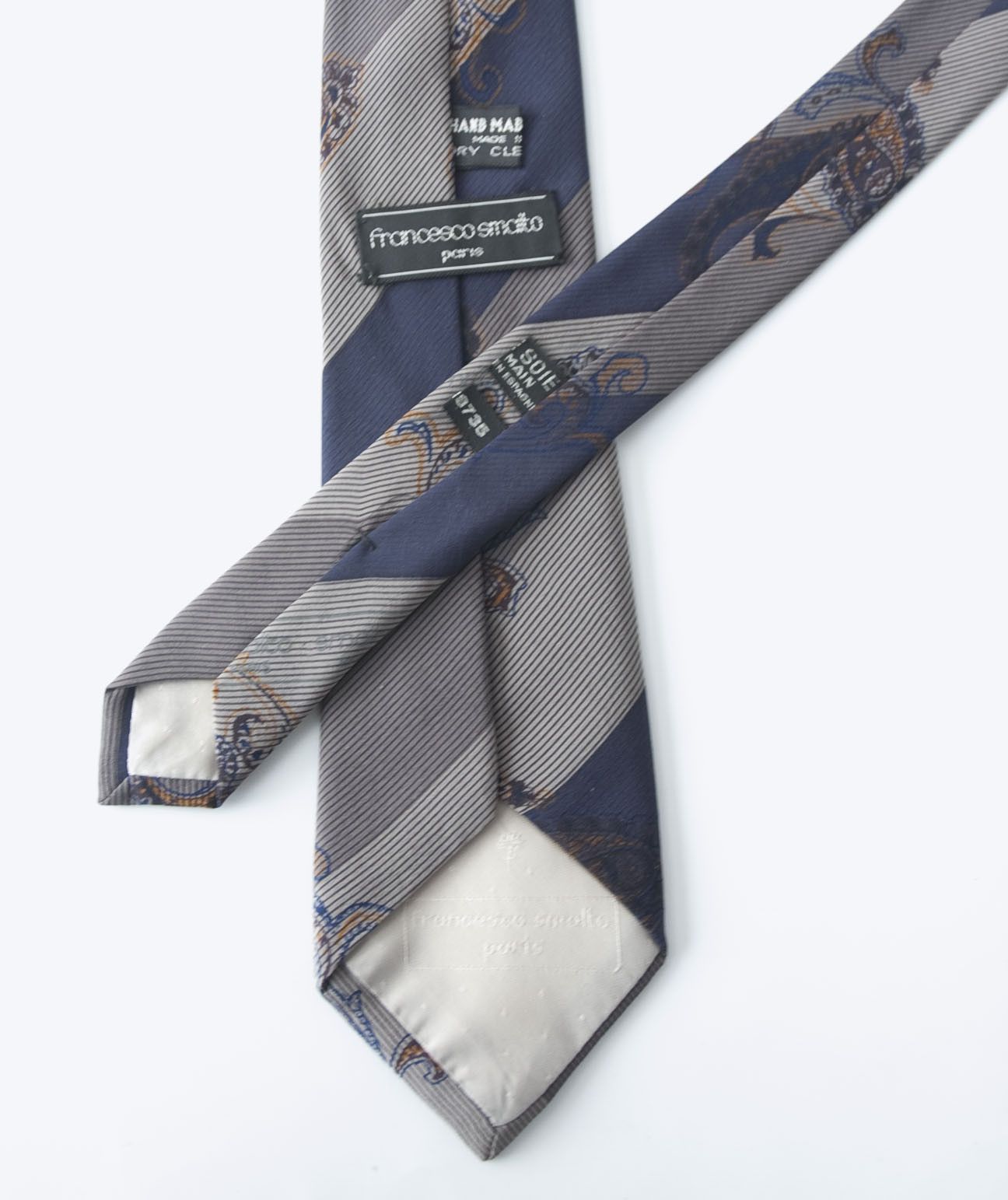 Francesco Smalto Francesco Smalto Tie Silk Made in Spain Paisley Size ONE SIZE - 2 Thumbnail