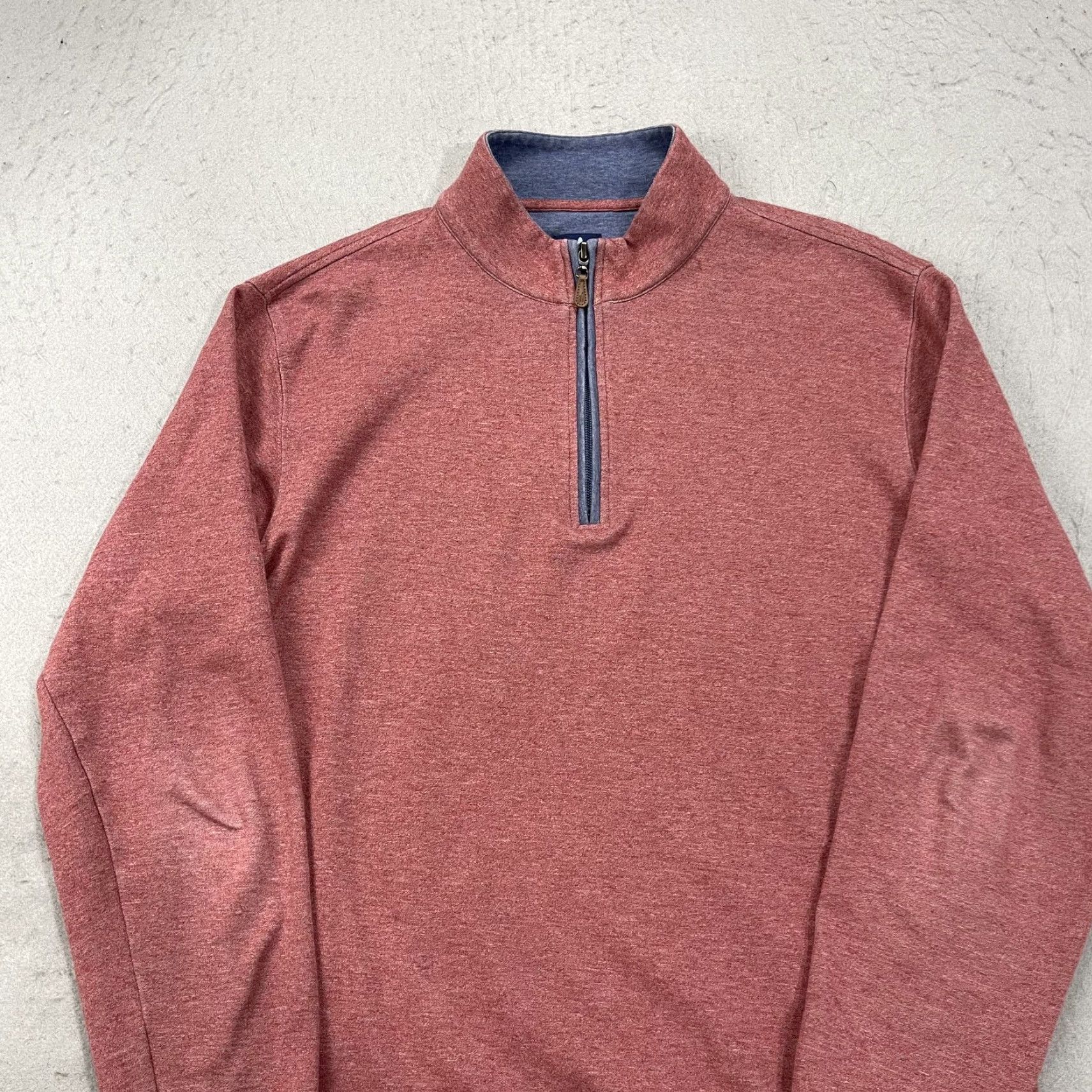 johnnie-O johnnie-O Sweater Mens Large Red Pink 1/4 Zip Mock Neck Golf Blend Size US L / EU 52-54 / 3 - 4 Thumbnail