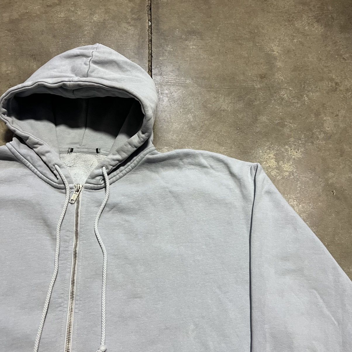 Vintage Vintage Zip Up Hoodie Sweatshirt Heavyweight Faded Boxy Size US XL / EU 56 / 4 - 6 Thumbnail