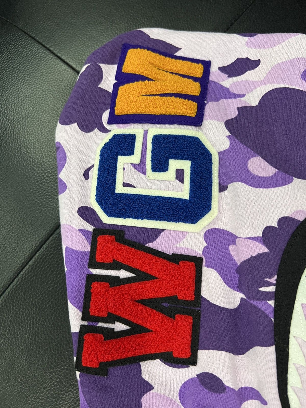 Bape A Bathing Ape Taipei Exclusive Purple Camo Shark Zip Hoodie Size US XL / EU 56 / 4 - 7 Thumbnail