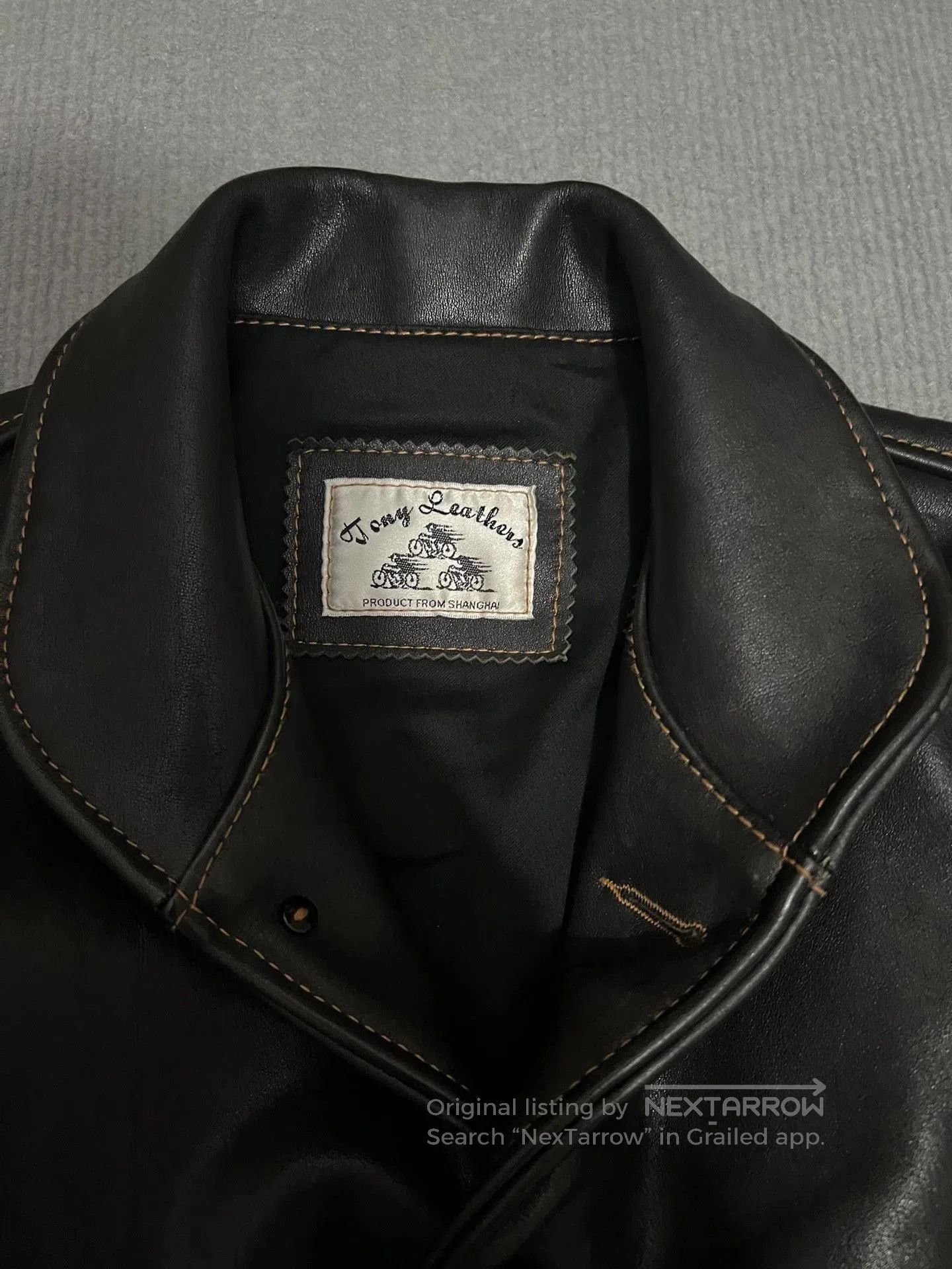 RRL Ralph Lauren Campus Cowhide Leather Biker Jacket. Size US L / EU 52-54 / 3 - 3 Thumbnail