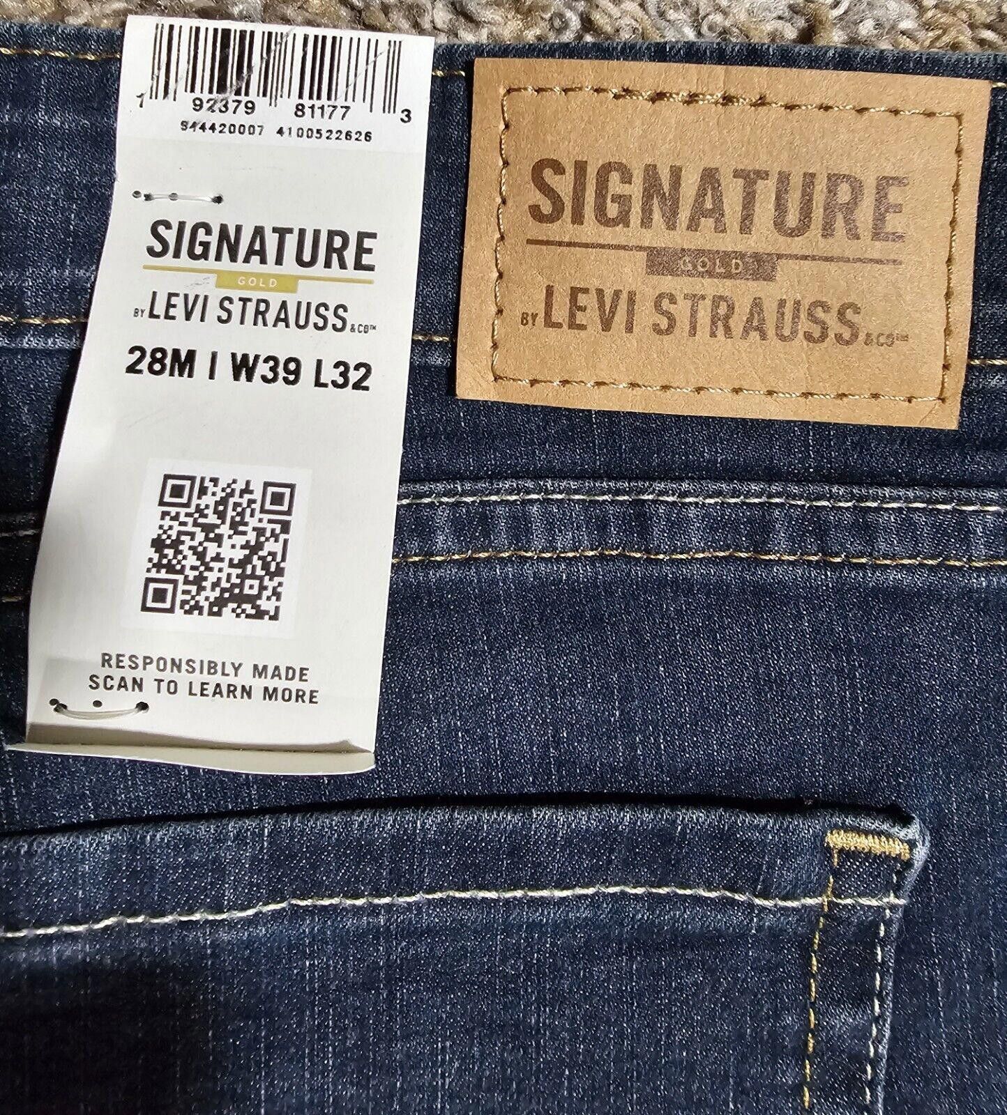 Designer levi strauss signature Gold 28M midrise straight jeans NWT Size 39" - 9 Thumbnail