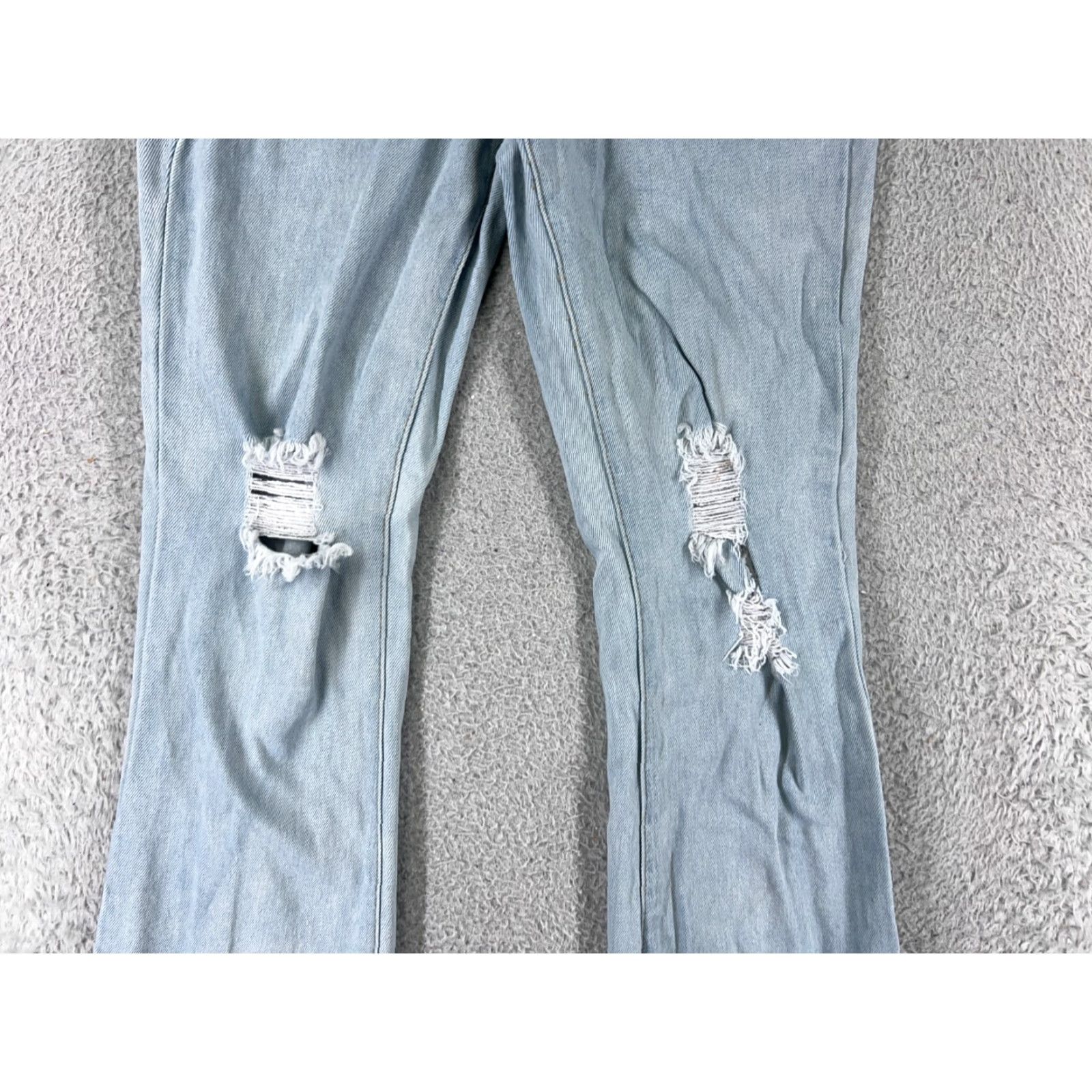 Rsq RSQ Womens Jeans Flared High Rise Distressed Denim 7 Blue Cotton Blend Retro 90s Womens Size 28" / US 6 / IT 42 - 6 Thumbnail
