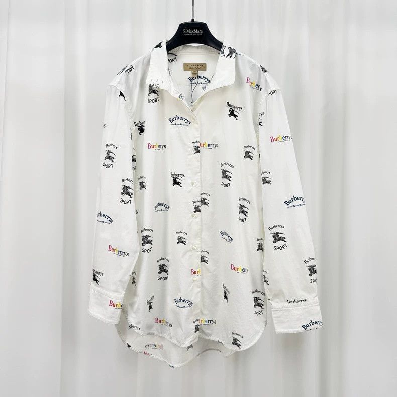 Burberry War Horse Letter All-over Print Shirt-yf