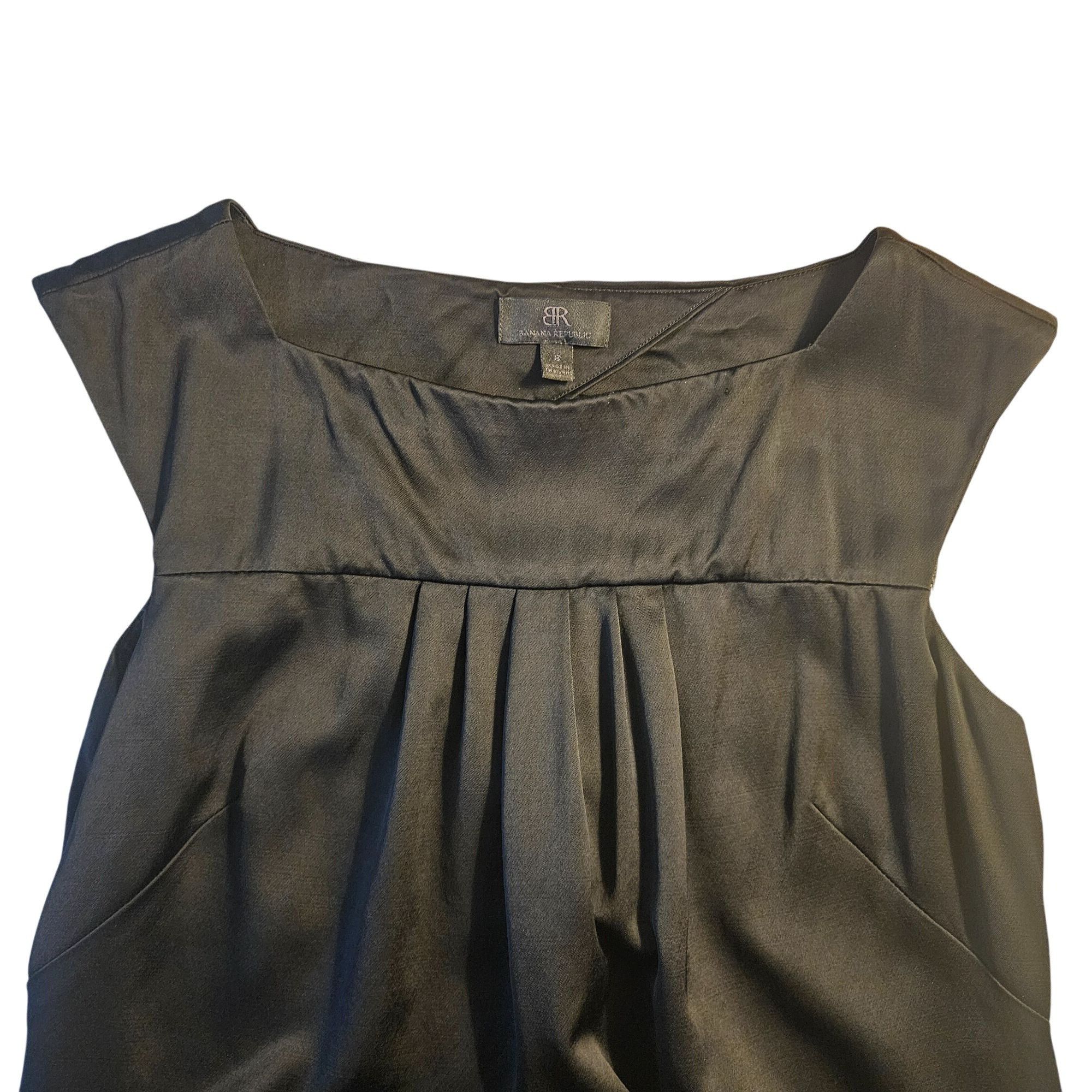 Banana Republic VTG Banana Republic Black 8 Mini Dress Viscose Wool Blend LB Size M / US 6-8 / IT 42-44 - 4 Thumbnail