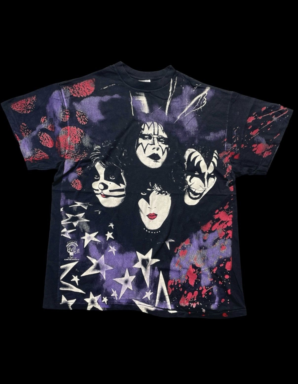 Vintage 1996 KISS BAND ALL OVER PRINT TEE Size US XL / EU 56 / 4 - 1 Thumbnail