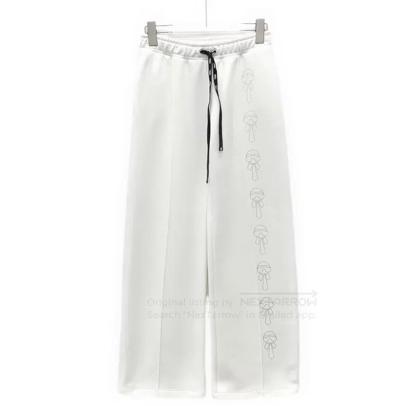 Fendi Fendi White pattern print drawstring casual wide-leg long Size 25" / US 0 / IT 36 - 1 Thumbnail