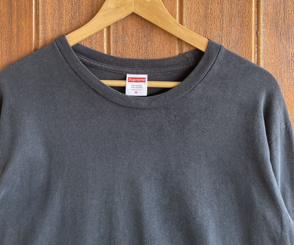 Supreme Thrashed🔥Supreme🔥Sun Faded Black Long Sleeve Plain Tshirt Size US M / EU 48-50 / 2 - 2 Thumbnail