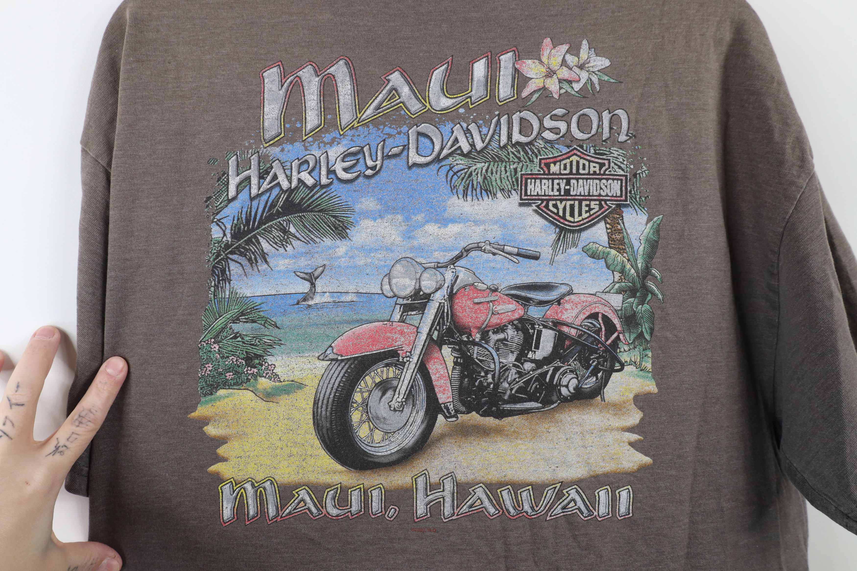 Harley Davidson × Vintage Vintage Y2K 2001 Harley Davidson Thin Soft Maui T-Shirt Size US L / EU 52-54 / 3 - 11 Thumbnail