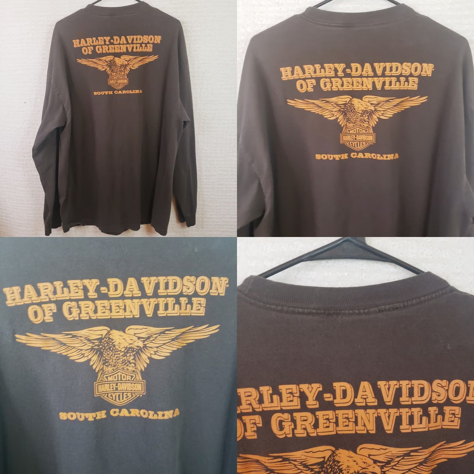 Harley Davidson Harley-Davidson Shirt Mens XL Brown Patriotic USA Graphic Print Double-Sided Crew Neck Short Sleeve T-Shirt Size US XL / EU 56 / 4 - 8 Thumbnail