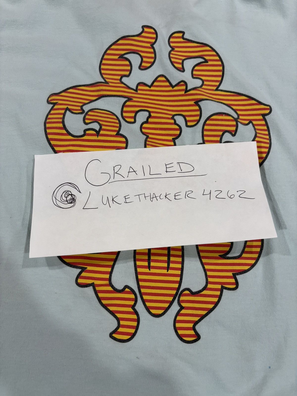 Chrome Hearts Chrome Hearts Red Yellow Striped Dagger Pocket Tshirt Blue Size US XL / EU 56 / 4 - 19 Thumbnail