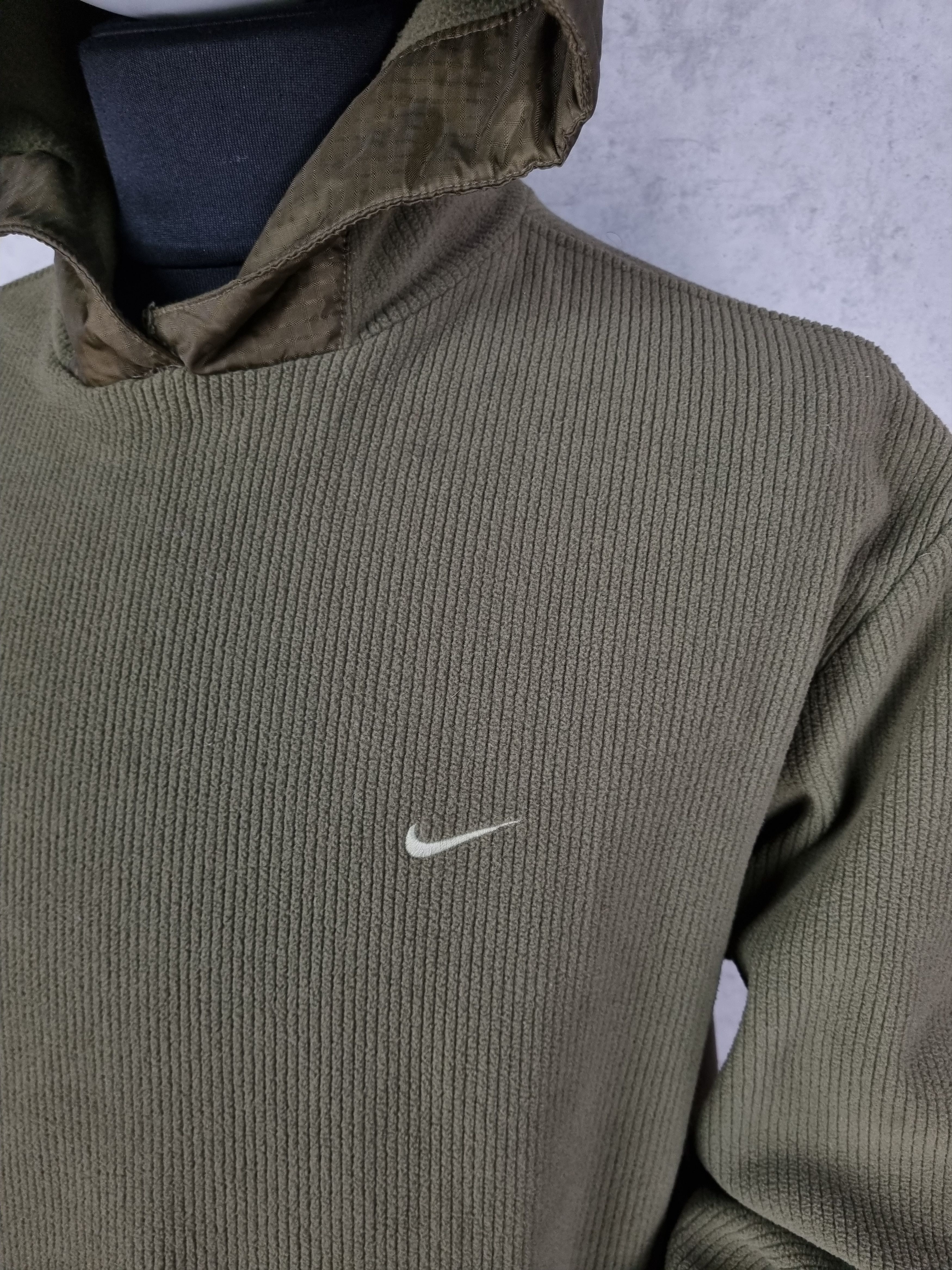 Nike × Vintage Vintage NIKE Small Swoosh Fleece Hoodie Travis Scott style Size US L / EU 52-54 / 3 - 14 Thumbnail