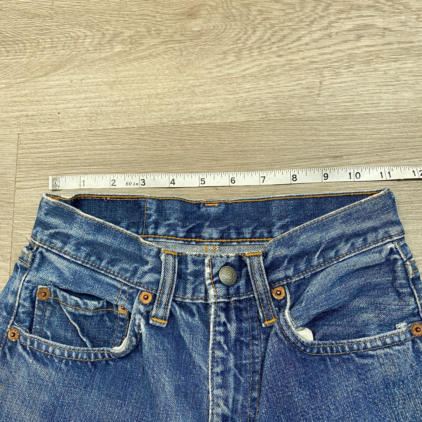 Levi's × Vintage VTG 70s Levi's 505 Redline Selvedge Talon 42 Jeans 22x26 Size 22" - 6 Thumbnail