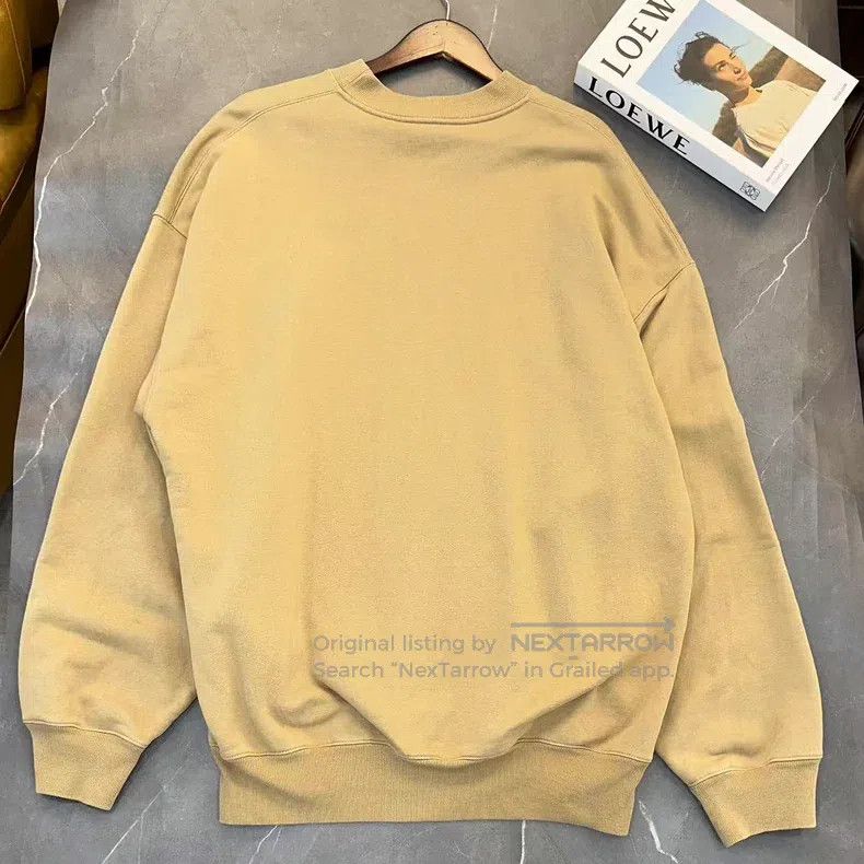 Balenciaga Embroidered letter khaki sweatshirt S size