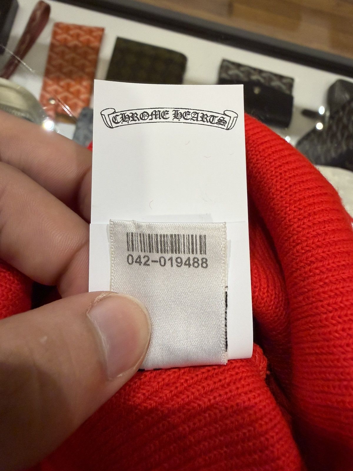 Chrome Hearts Chrome Hearts Embroidered Plus Cross Beanie - Red Size ONE SIZE - 7 Thumbnail