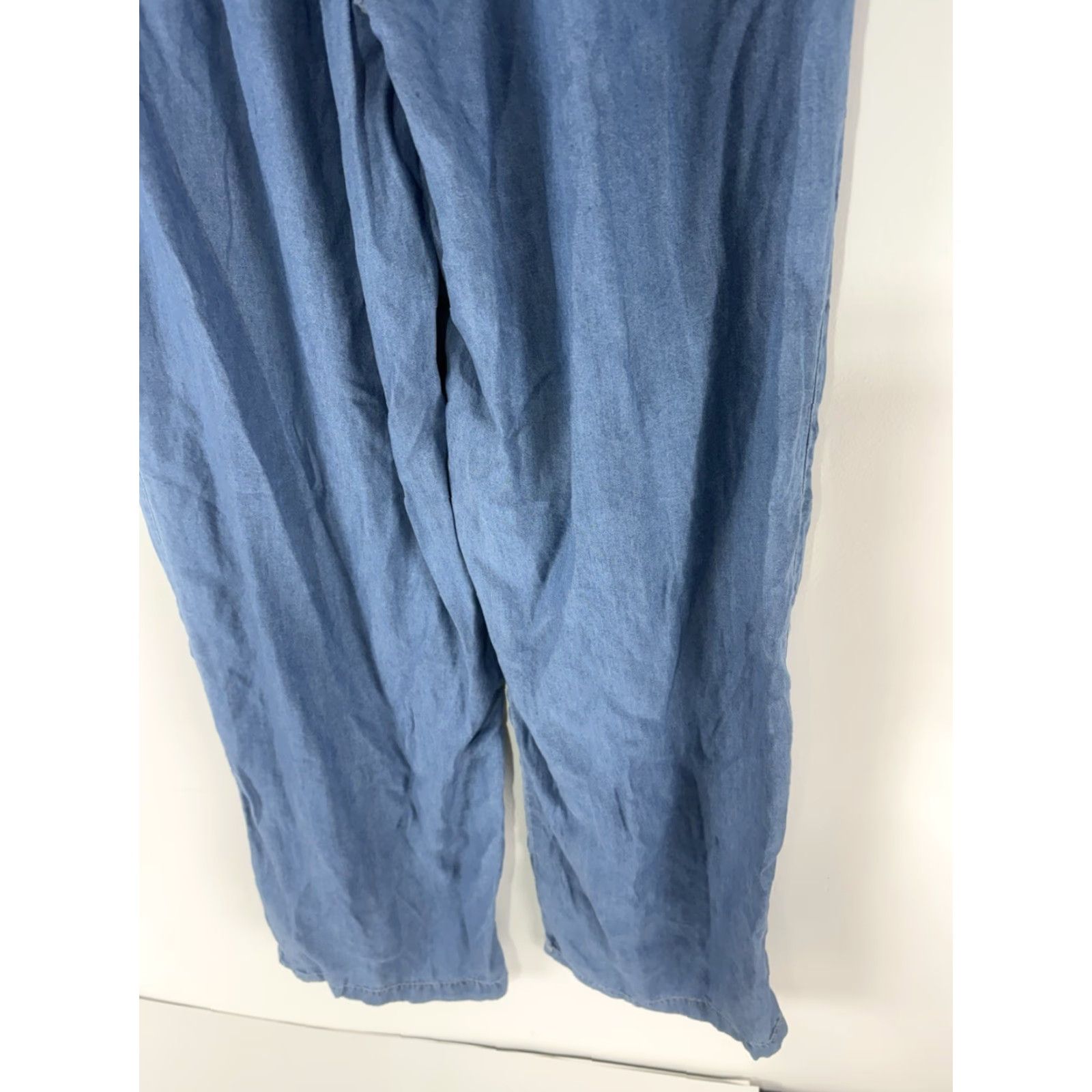 Hunter Hunter & Brown Womens Dress Pants XL Wide-Leg Pleated 28in Inseam Blue Lyocell Button Zip Pockets Size 40" / US 18 - 6 Thumbnail
