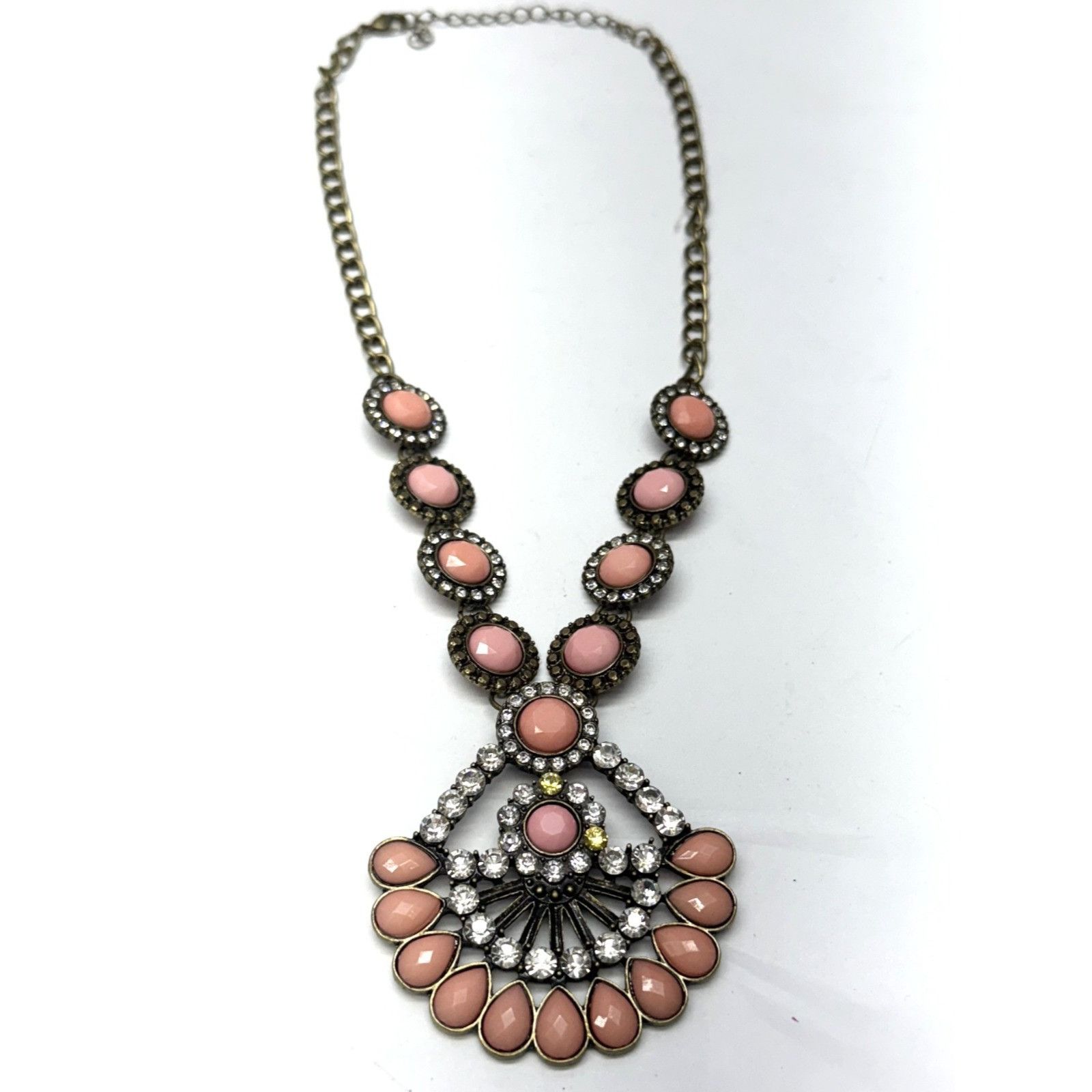 Vintage Vintage pink rhinestone collar necklace Size ONE SIZE - 2 Thumbnail