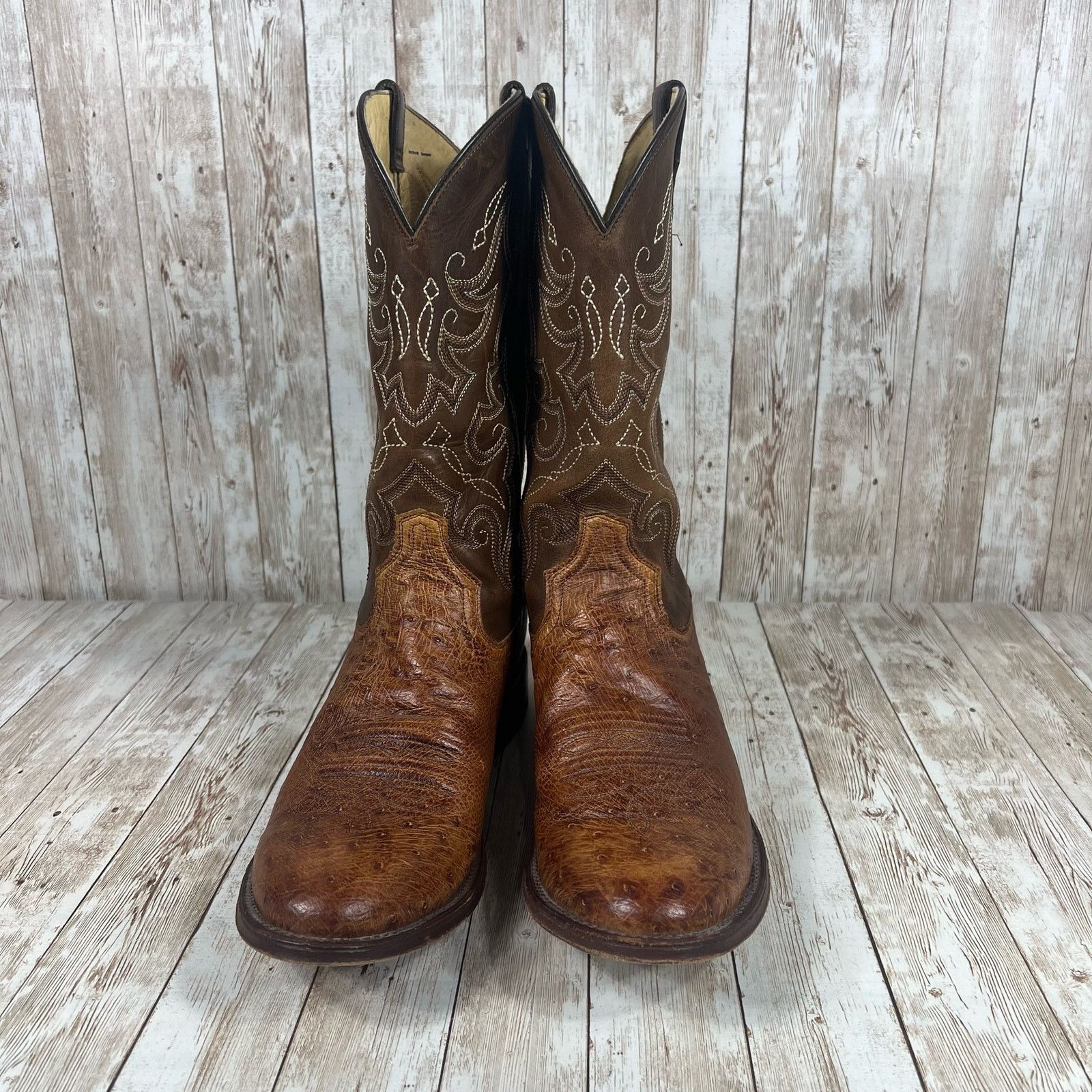 Tony Lama Tony lama patron smooth ostrich leather cowboy boots Mens 11 Size US 11 / EU 44 - 4 Thumbnail