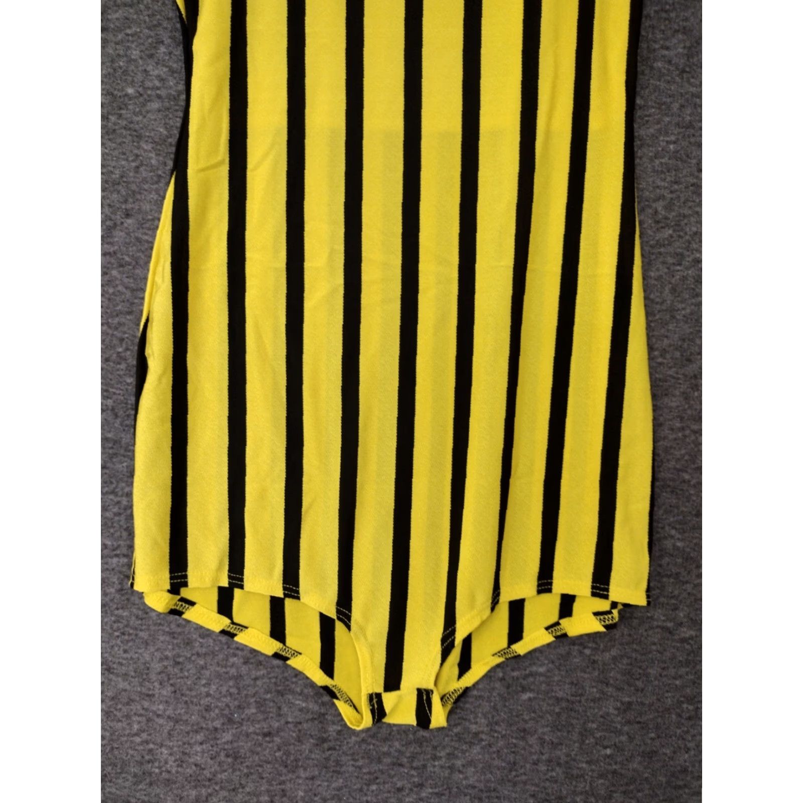 Vintage Codigo Women's One Piece Swimsuit Black Yellow Striped XS? (M) Size ONE SIZE - 3 Thumbnail