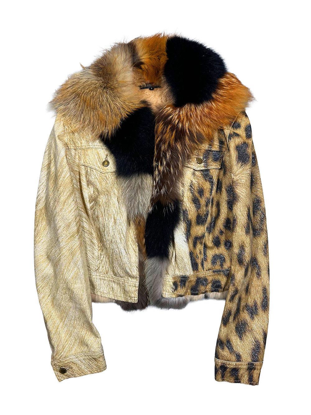 Roberto Cavalli Roberto Cavalli Fur Trucker Jacket Size S / US 4 / IT 40 - 1 Thumbnail