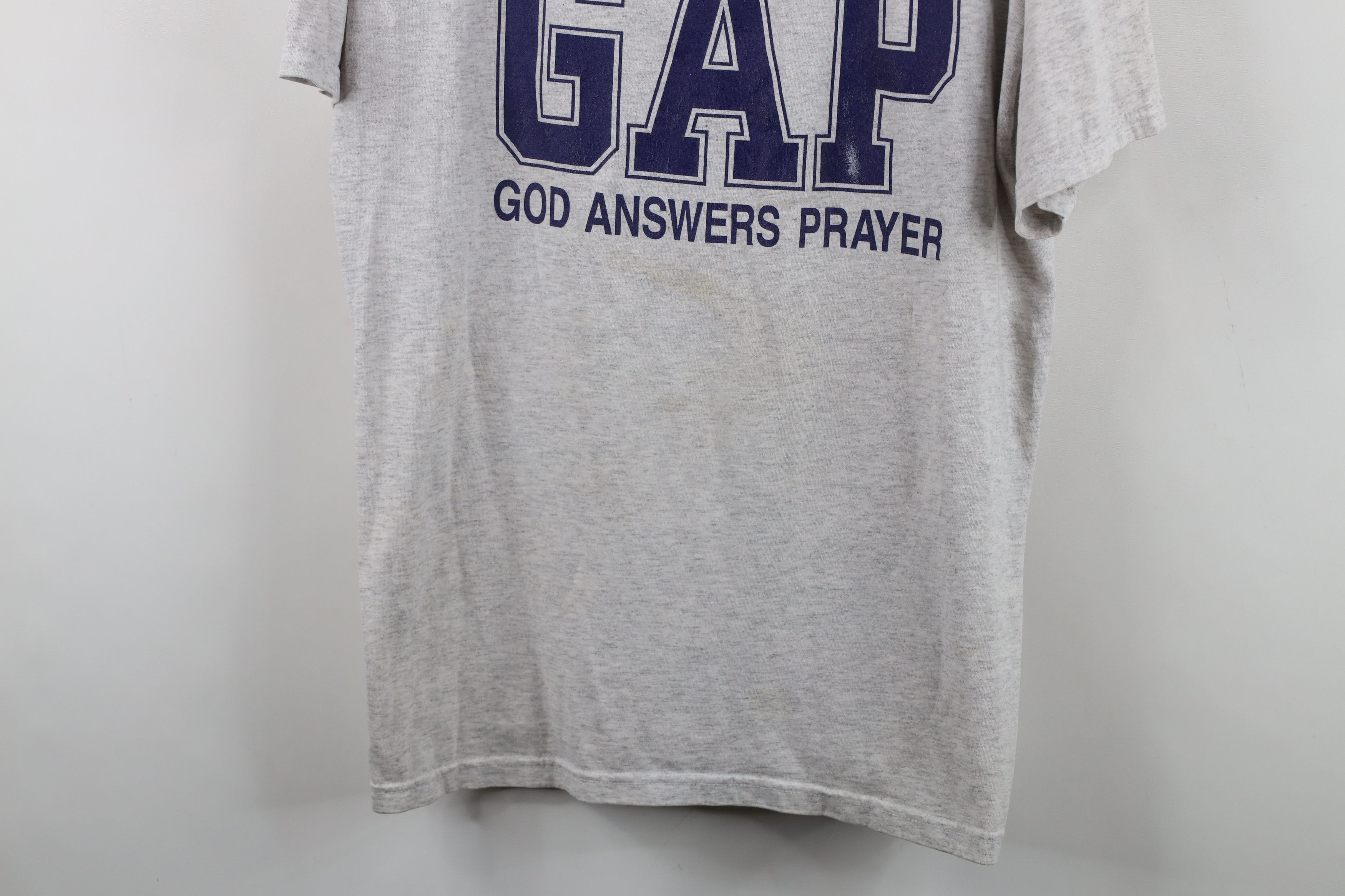 Vintage Vintage 90s Streetwear GAP God Answers Prayers T-Shirt Size US L / EU 52-54 / 3 - 3 Thumbnail