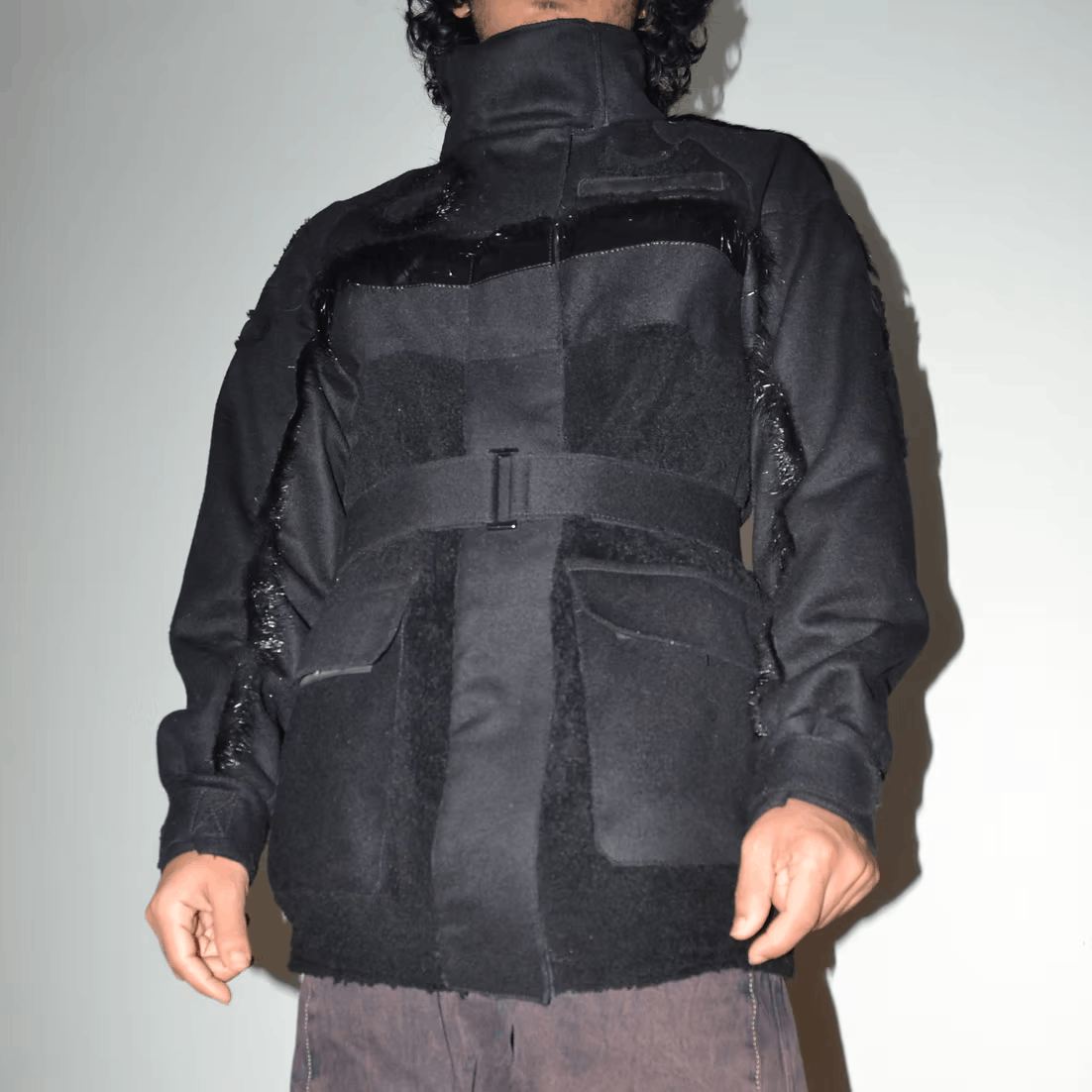 Prada FW2007 Mixed Media Military Jacket Size US M / EU 48-50 / 2 - 1 Thumbnail