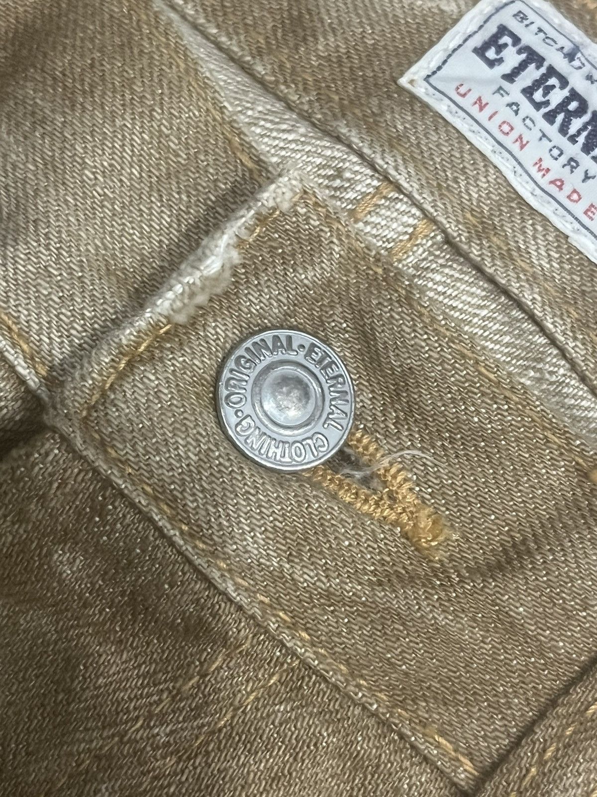 Kapital Eternal Bitchu Kurasaki Brown Paint Splattered Patches Jeans Size US 32 / EU 48 - 7 Thumbnail