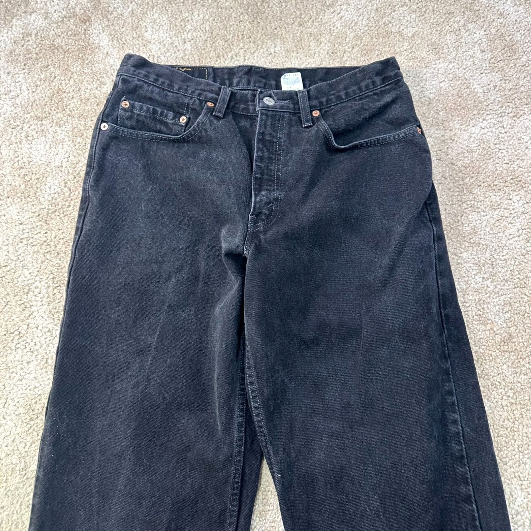 Levi's VINTAGE Levi's 550 Jeans Men 33x36 Black Denim Relaxed 90s Grunge Y2K Denim Jeans Mens Black Size US 33 - 2 Thumbnail