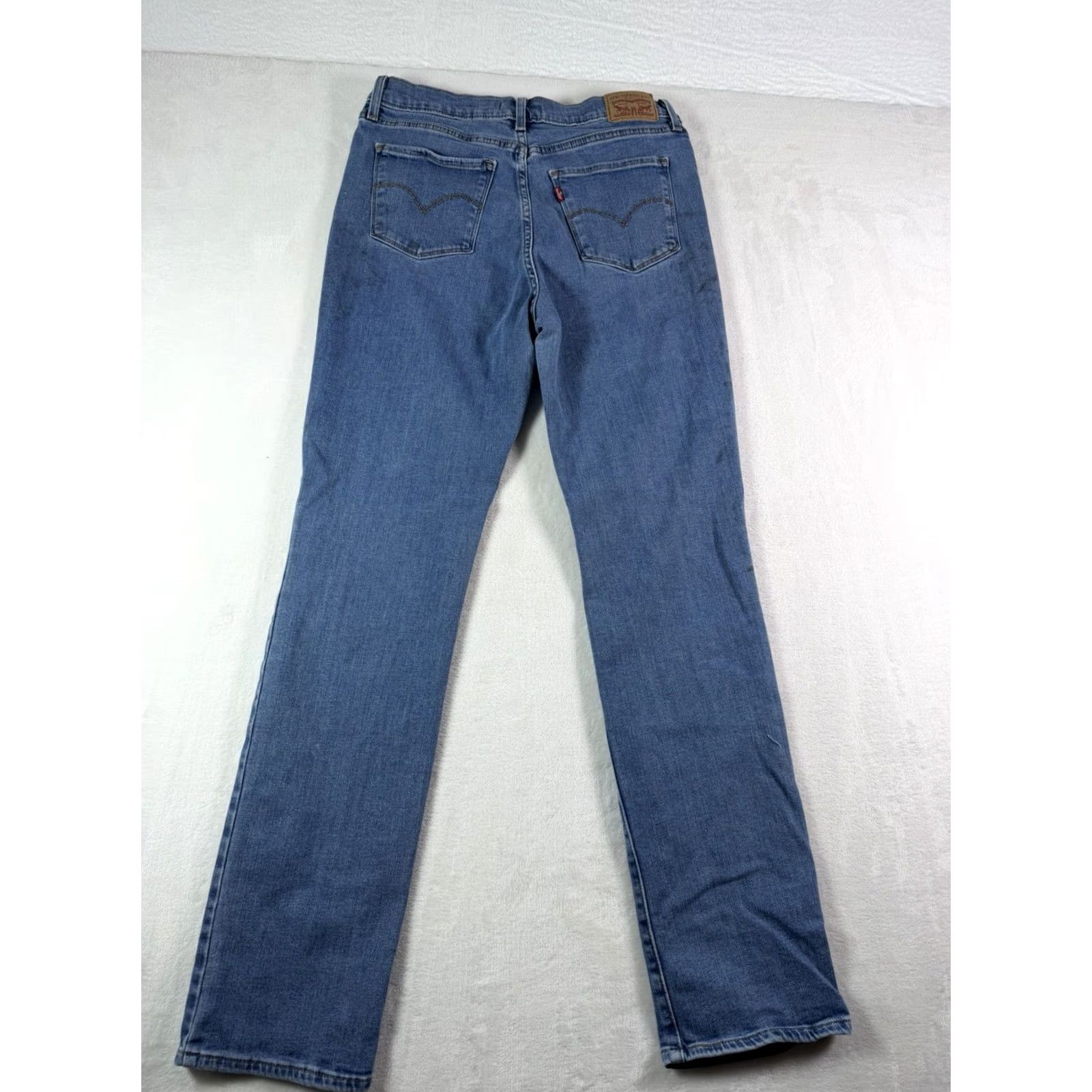 Levi's Levi's Jeans Women's 31x32 Blue Denim Distressed 724 High Rise Straight 5-Pocket Denim Jeans Woman Blue Size 24" / US 00 / IT 34 - 6 Thumbnail