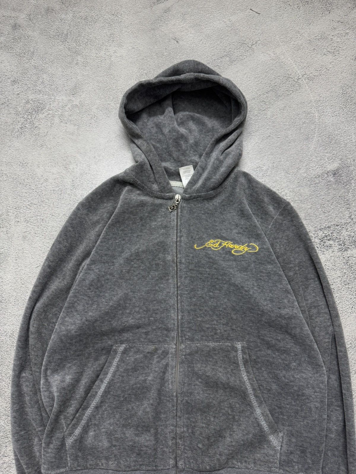 Ed Hardy Vintage Y2k Ed Hardy Roses 🌹 Zip Sweatshirt 00’s Size M / US 6-8 / IT 42-44 - 5 Thumbnail
