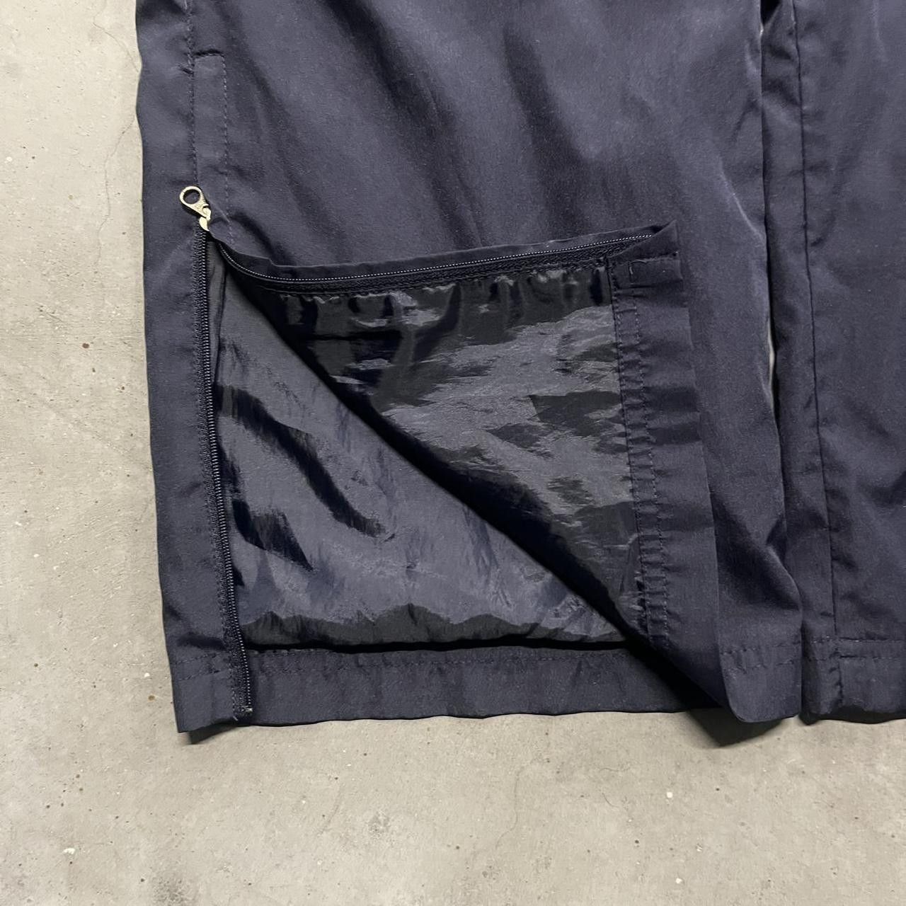 Vintage Vintage Y2K/2000s Baggy Fit Navy Blue Track Pants with pockets and leg zippers! Size US 30 / EU 46 - 4 Thumbnail
