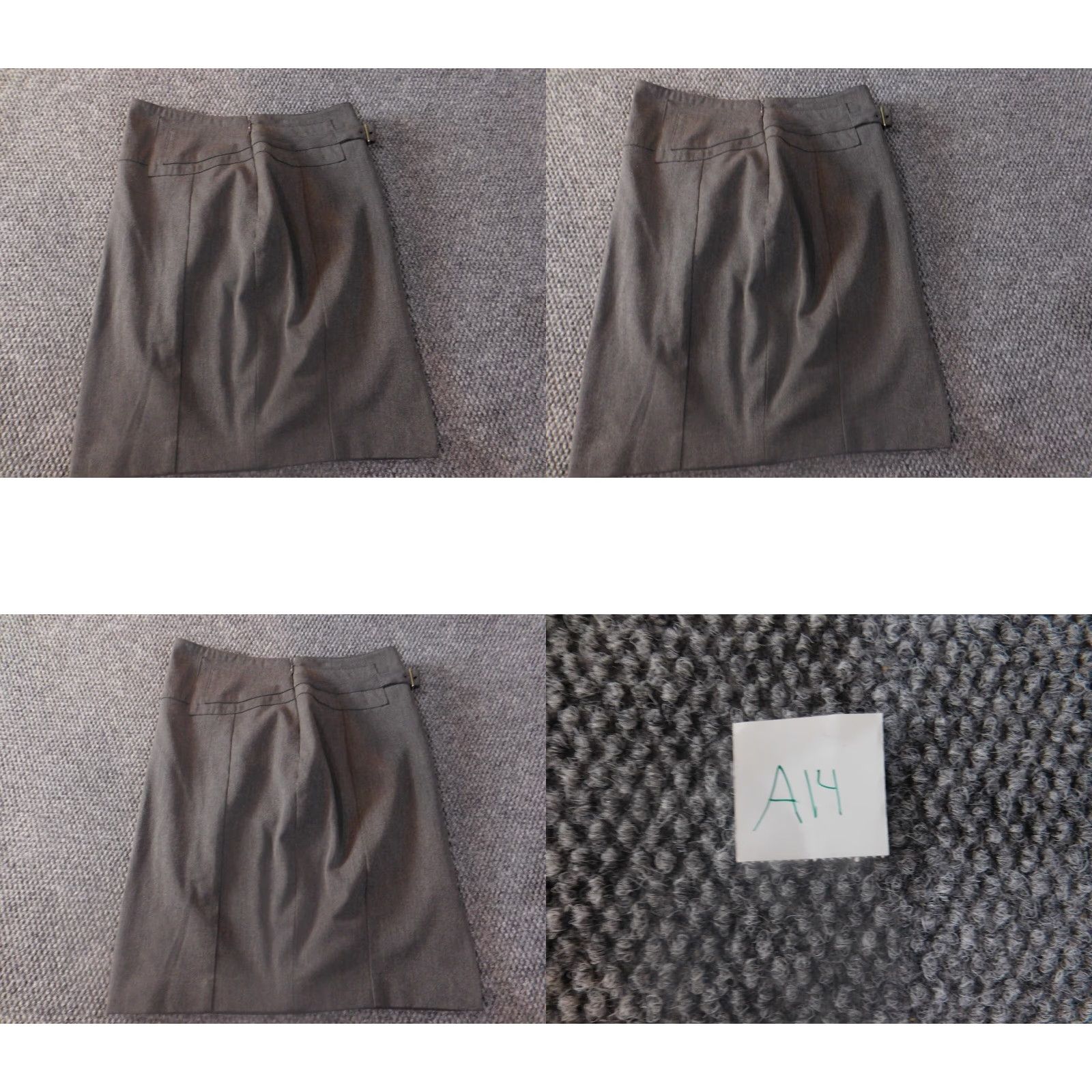Express Express Skirt Women 4 Gray A-Line Casual Zip Knee Length Knit Zipper Lined Regular Polyester Size 27" / US 4 / IT 40 - 8 Thumbnail