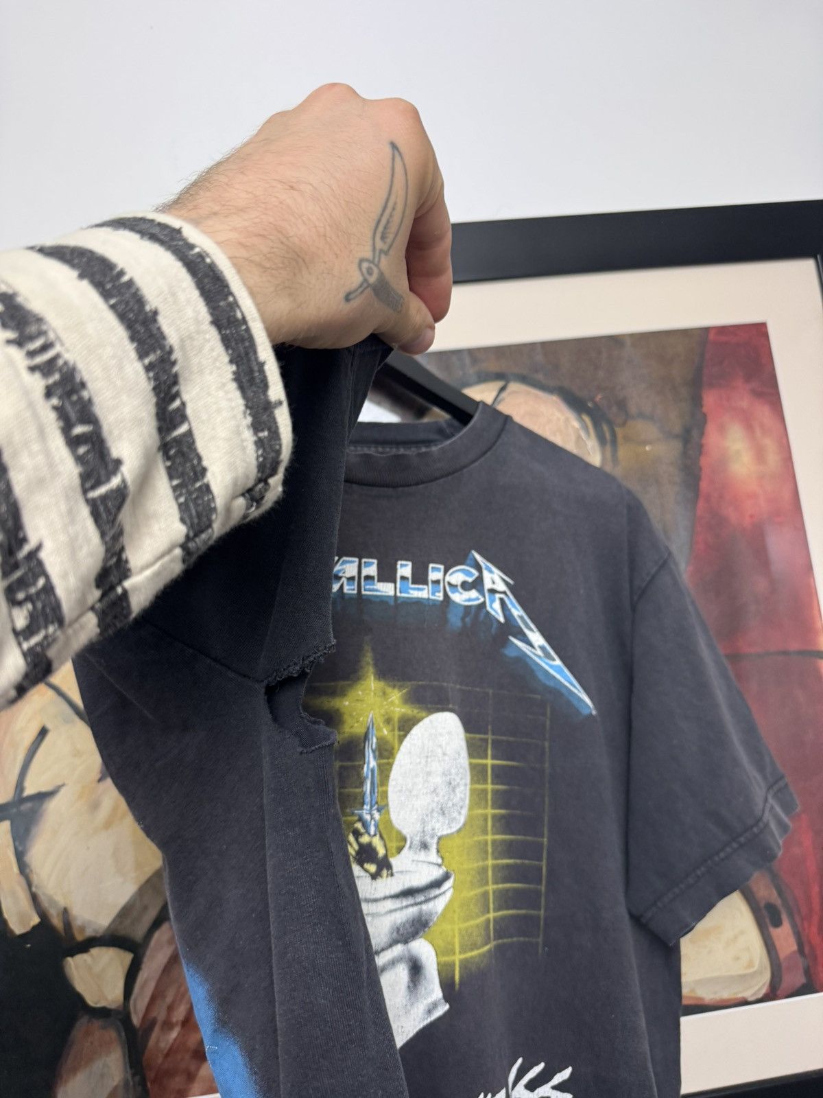 Band Tees Metallica Metal Up Your Ass Vintage Band Tee Distressed Y2k Size US M / EU 48-50 / 2 - 4 Thumbnail