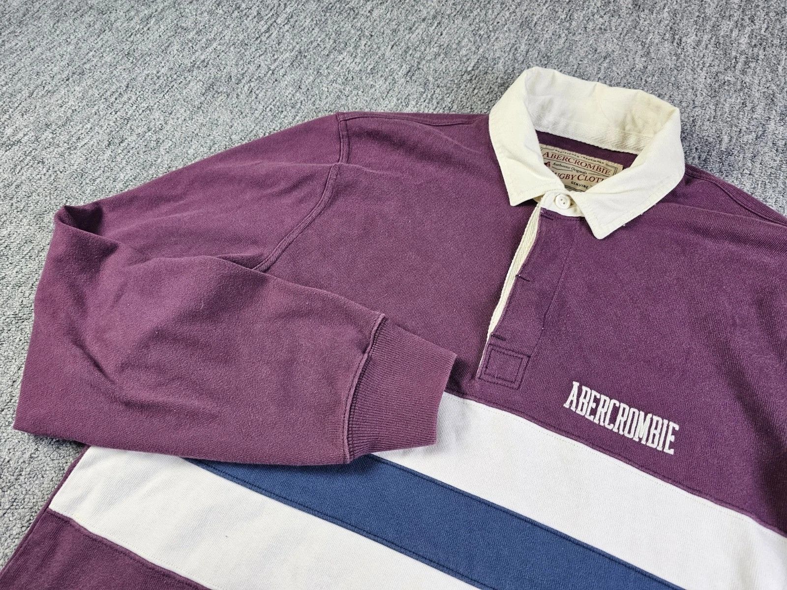 Abercrombie & Fitch Abercrombie Fitch Rugby Polo Striped Heavyweight LS Men L Size US L / EU 52-54 / 3 - 2 Thumbnail