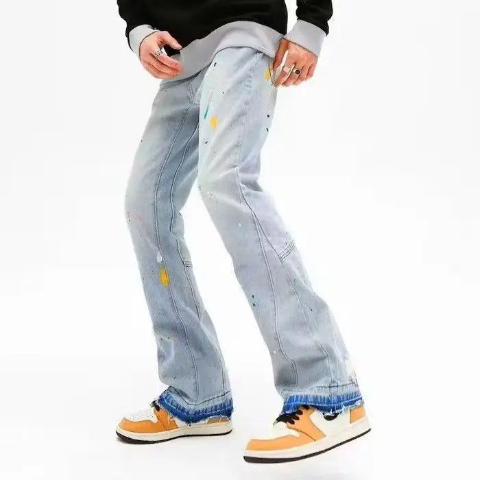 Japanese Brand Ink Graffiti Baggy Jeans Pants Size US 30 / EU 46 - 4 Thumbnail