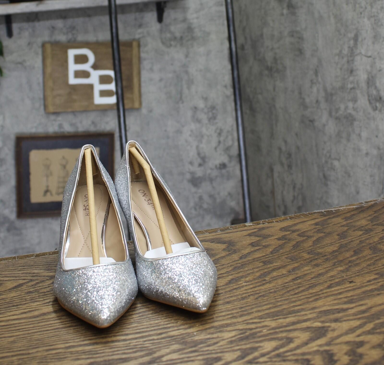Other Nwt On 34th Slip On Pumps 10018690000 Silver Glitter 5.5m Size US 5.5 / IT 35.5 - 3 Thumbnail