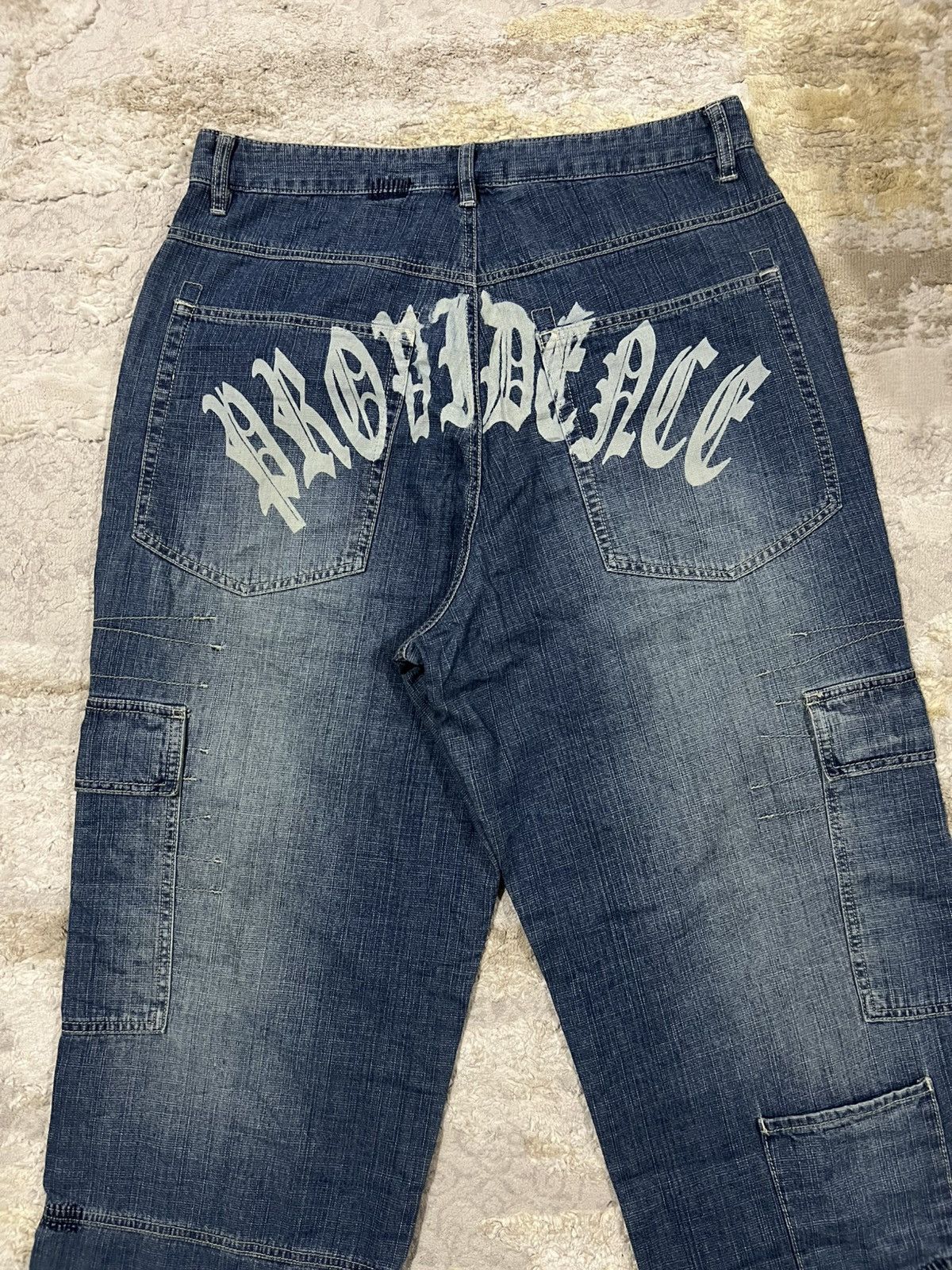 Dig Deep Y2K Dip Deep Japan Spider Web Parachute Baggy Jeans Denim Size US 32 / EU 48 - 6 Thumbnail