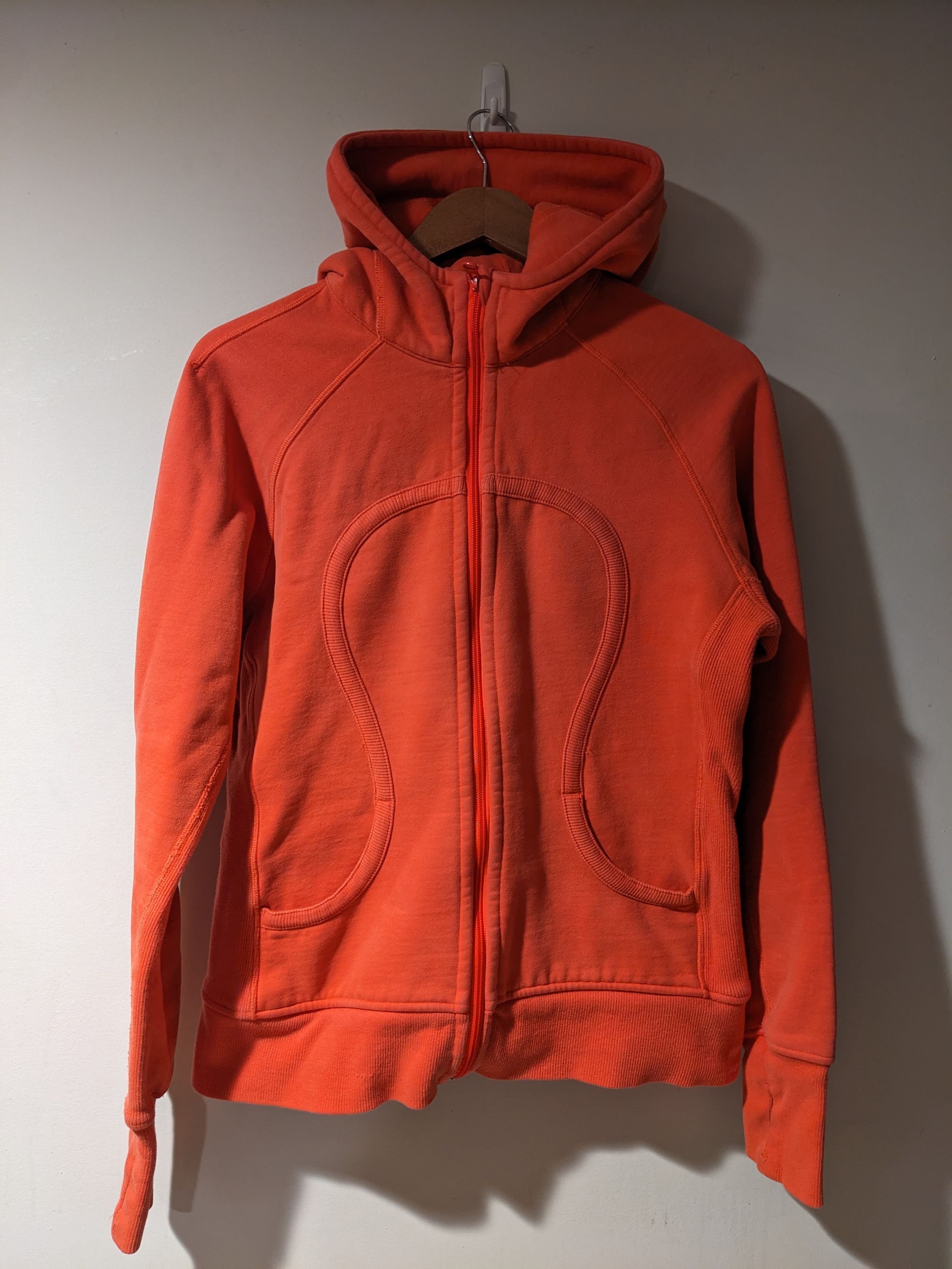 Lululemon Lululemon Omega Horseshoe Orange Peach Small Full Zip Hoodie Size S / US 4 / IT 40 - 1 Thumbnail
